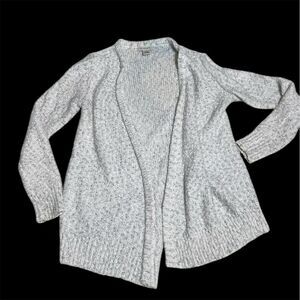 Liz Claiborne Women's Ivory Knit Cardigan Sweater Size S Open-Front